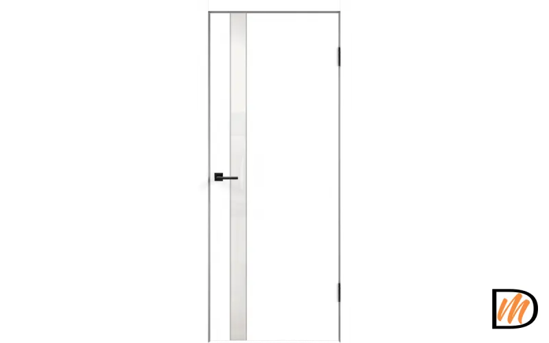 Дверное полотно Эмаль SCANDI 1 Z1 800х2000 цвет Белый стекло Лакобель белое Левое/Правое VD1000317