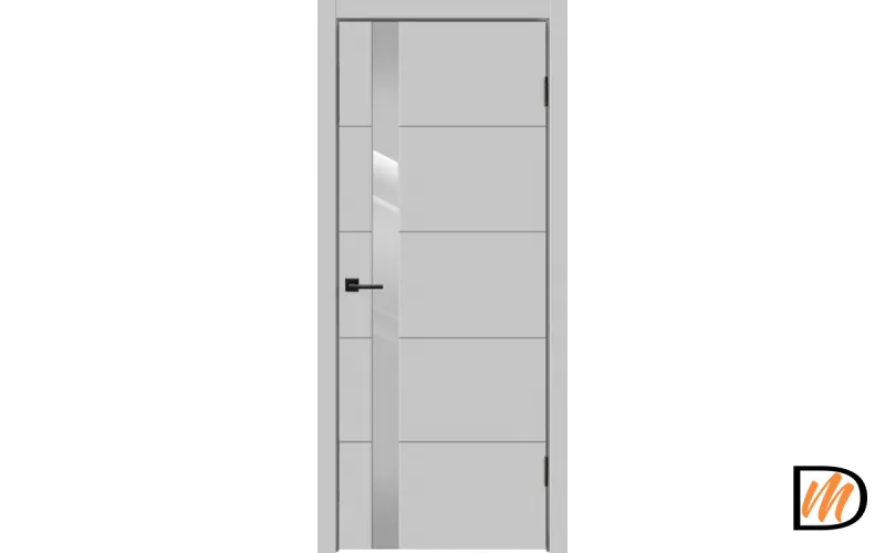 Дверное полотно Эмаль SCANDI F Z1 900х2000 цвет Светло-серый стекло Лакобель светло-серый Левое/Правое VD1000575