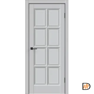 Дверное полотно Эмаль SCANDI 4V 700х2000 цвет Светло-серый стекло Мателюкс, Английская решетка Правое VD1002270