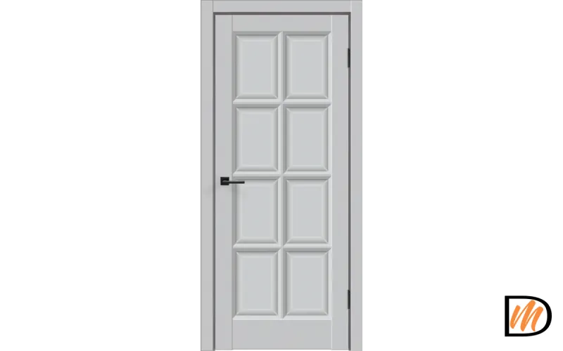 Дверное полотно Эмаль SCANDI 4V 700х2000 цвет Светло-серый стекло Мателюкс, Английская решетка Правое VD1002270