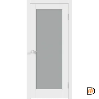 Дверное полотно Эмаль SCANDI 4V 600х2000 цвет Белый стекло прозрачное каленое Левое/Правое VD1003742