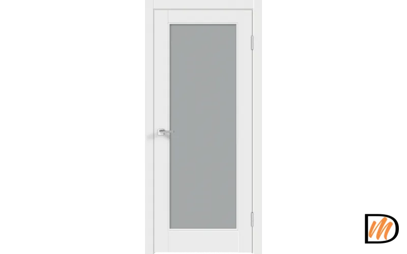 Дверное полотно Эмаль SCANDI 4V 600х2000 цвет Белый стекло прозрачное каленое Левое/Правое VD1003742