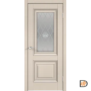 Дверное полотно SoftTouch SoftTouch ALTO 7 700х2000 цвет Ясень капучино структурный стекло КРИСТАЛЛ серебро Левое/Правое VD1030087