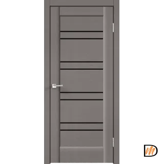 Дверное полотно SoftTouch SoftTouch PREMIER 18 700х2000 цвет Ясень грей структурный стекло Лакобель черное Левое/Правое VD1030176