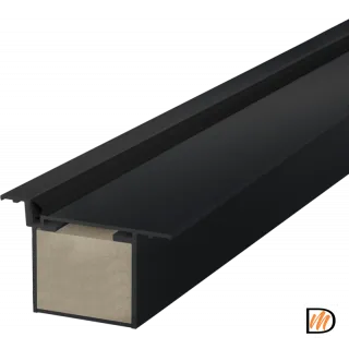 коробка INVISIBLE ОПТИМ под покраску черный 2 стойки (2153мм, запил под 45°) и перекладина 1050мм Левое VD1081061