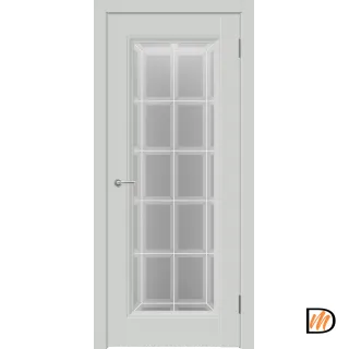 Дверное полотно EMALUX ALTO 9 со стеклом 900х2000 цвет Доломит стекло каленое Английская Решетка Левое/Правое VD1291188