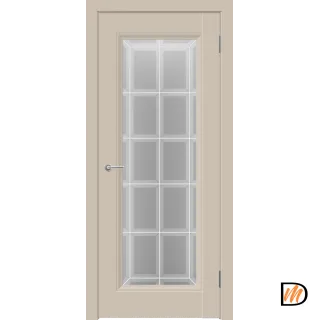 Дверное полотно EMALUX ALTO 9 со стеклом 700х2000 цвет Кварцит стекло каленое Английская Решетка Левое/Правое VD1291190