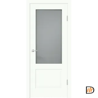 Дверное полотно EMALUX ALTO 22 2V 900х2000 цвет Белый Опал стекло Мателюкс Левое/Правое VD1291647