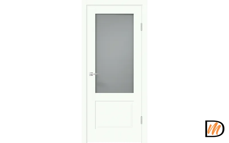 Дверное полотно EMALUX ALTO 22 2V 900х2000 цвет Белый Опал стекло Мателюкс Левое/Правое VD1291647