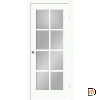 Дверное полотно EMALUX ALTO 13 600х2000 цвет Белый Опал стекло Мателюкс Левое/Правое VD1291693