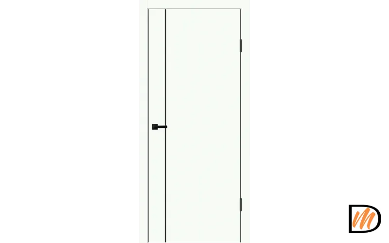 Дверное полотно EMALUX TECHNO BLACK MV1 700х2000 цвет Белый Опал Левое/Правое VD1300338