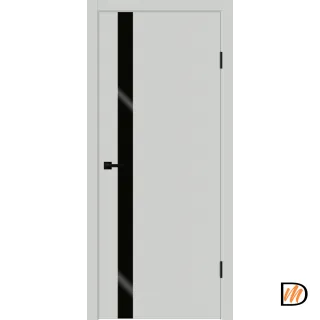 Дверное полотно EMALUX Galant Z1 700х2000 цвет Доломит стекло Лакобель черное Левое/Правое VD1300475