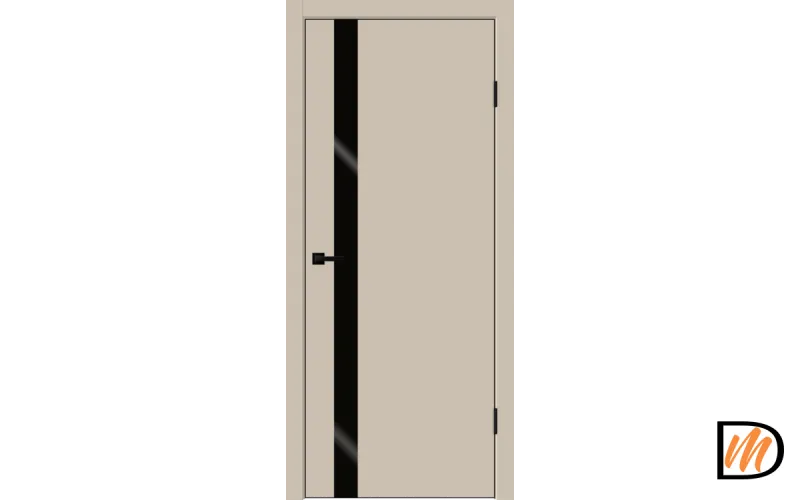 Дверное полотно EMALUX Galant Z1 600х2000 цвет Кварцит стекло Лакобель черное Левое/Правое VD1300890