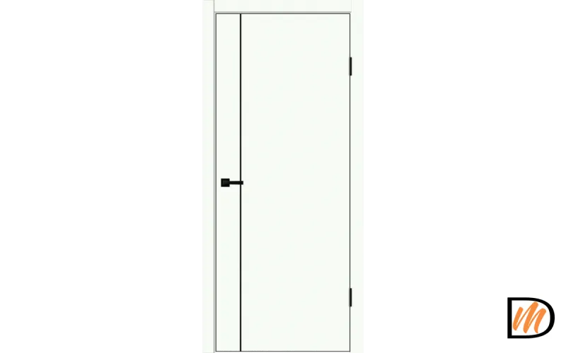 Дверное полотно EMALUX TECHNO BLACK FM1 800х2000 цвет Белый Опал Левое/Правое VD1301281