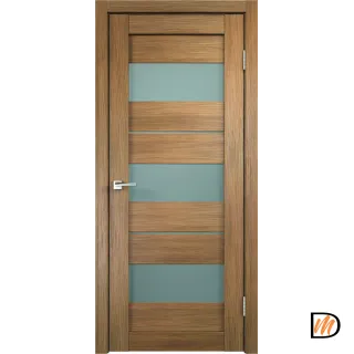 Дверное полотно Экошпон DUPLEX 12 900х2000 цвет Дуб золотой (арт. 14012) стекло Мателюкс Левое/Правое VD161567