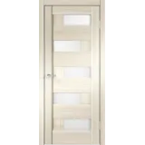 Дверное полотно Экошпон PREMIER 5 800х2000 цвет Ясень Японский стекло Лакобель белое Левое/Правое VD800067