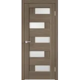 Дверное полотно Экошпон PREMIER 5 900х2000 цвет Ильм Европейский стекло Лакобель белое Левое/Правое VD800206