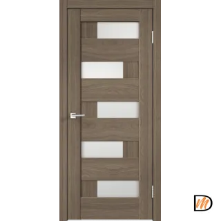 Дверное полотно Экошпон PREMIER 5 900х2000 цвет Ильм Европейский стекло Лакобель белое Левое/Правое VD800206