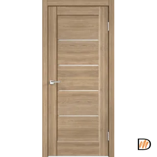 Дверное полотно Экошпон PREMIER 1 600х2000 цвет Дуб Европейский стекло Лакобель белое Левое/Правое VD804937