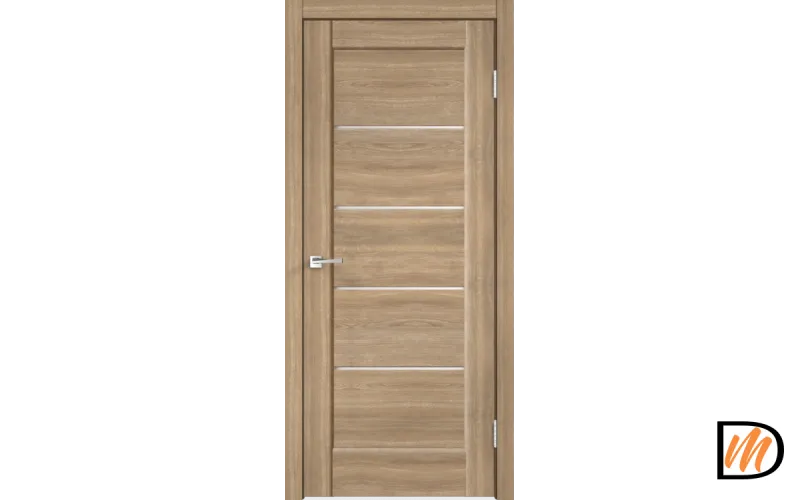 Дверное полотно Экошпон PREMIER 1 600х2000 цвет Дуб Европейский стекло Лакобель белое Левое/Правое VD804937