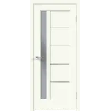 Дверное полотно Экошпон PREMIER 3 900х2000 цвет Молочный Эмалит стекло Мателюкс Левое/Правое VD805074