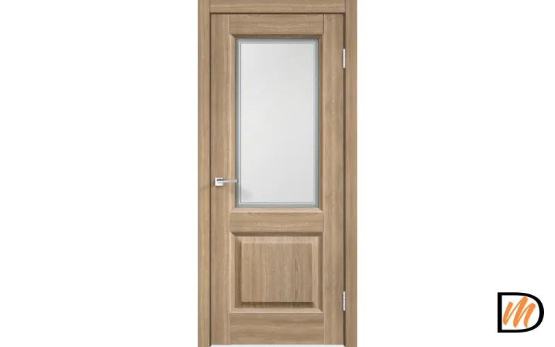 Дверное полотно Экошпон ALTO 6 900х2000 цвет Дуб Европейский стекло Мателюкс, контур №1 Левое/Правое VD810166