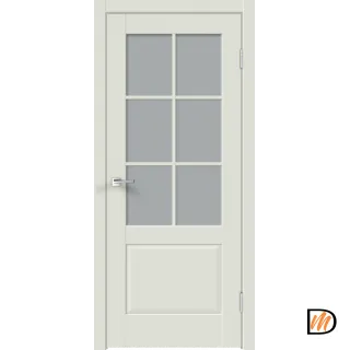 Дверное полотно Экошпон ALTO 12 2V 800х2000 цвет Светло-серый Эмалит стекло Мателюкс Левое/Правое VD811426
