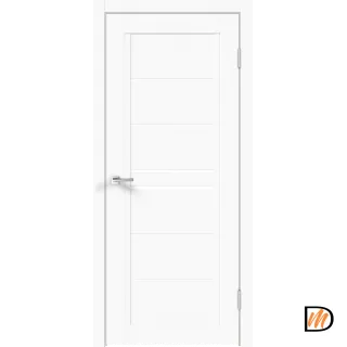 Дверное полотно Экошпон NEXT 2 600х2000 цвет Белый Эмалит стекло Лакобель белое Левое/Правое VD820183