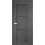 Дверное полотно Экошпон NEXT 1 600х2000 цвет Муар темно-серый стекло Мателюкс Графит Левое/Правое VD820209