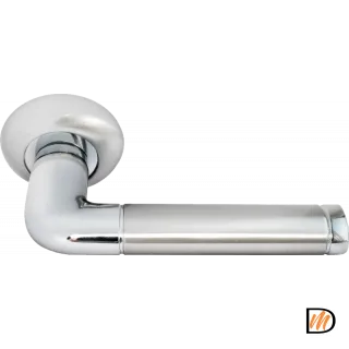 Ручка дверная RAP 2 никель белый/хром  MSK-9008771