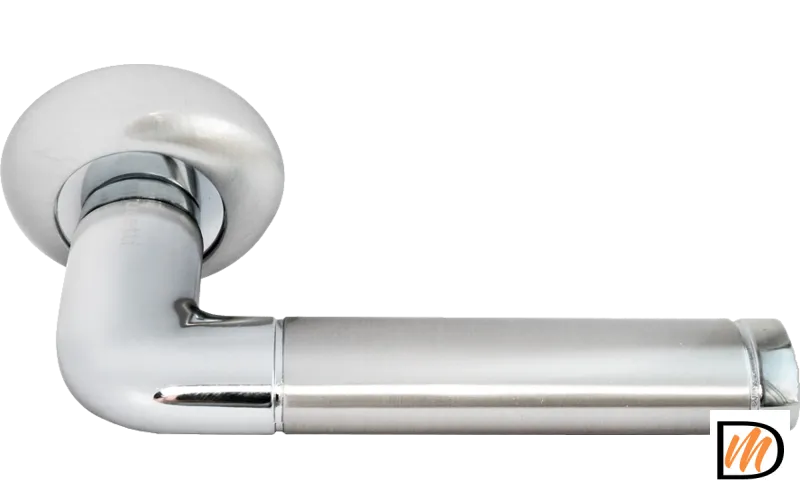 Ручка дверная RAP 2 никель белый/хром  MSK-9008771