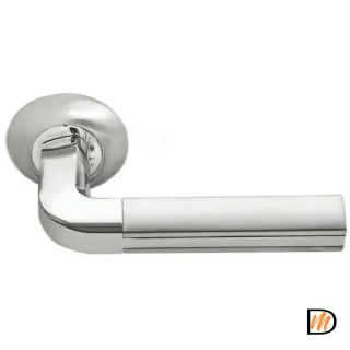 Ручка дверная "Мозаика" MH-11 никель матовый/хром  MSK-9008564