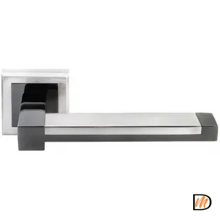 Ручка дверная "Sanibel" MH-39 белый никель/черный никель  MSK-9011215