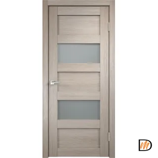Дверное полотно Экошпон TREND 2V 800х2000 цвет Капучино стекло Мателюкс Левое/Правое VD010079