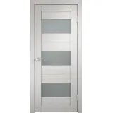 Дверное полотно Экошпон DUPLEX 5 700х2000 цвет Дуб белый стекло Мателюкс Левое/Правое VD011465