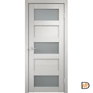 Дверное полотно Экошпон TREND 3V 900х2000 цвет Дуб белый стекло Мателюкс Левое/Правое VD013001