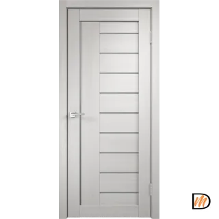 Дверное полотно Экошпон LINEA 3 900х2000 цвет Дуб белый стекло Мателюкс Левое/Правое VD013273