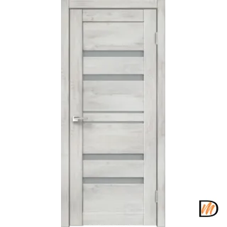 Дверное полотно Экошпон LINEA 6 700х2000 цвет Дуб трэвис серый стекло Мателюкс Левое/Правое VD017282