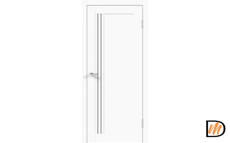 Дверное полотно Экошпон XLINE 8 600х2000 цвет Белый Эмалит стекло Мателюкс Левое/Правое VD017513