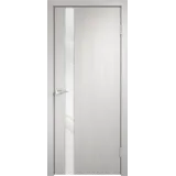 Дверное полотно Экошпон SMART Z1 800х2000 цвет Дуб белый стекло Лакобель белое Левое/Правое VD020968