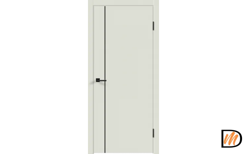 Дверное полотно Экошпон Galant M1 900х2000 цвет Светло-серый Эмалит Левое/Правое VD024033