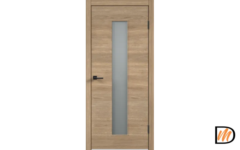 Дверное полотно Экошпон Galant L3 600х2000 цвет Дуб Европейский горизонт стекло Мателюкс Левое/Правое VD024406