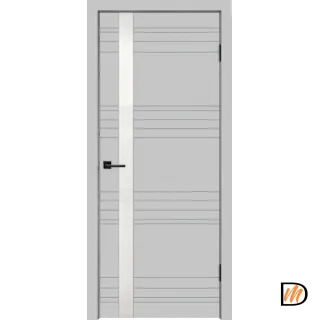 Дверное полотно Эмаль SCANDI N Z1 700х2000 цвет Светло-серый стекло Лакобель белое Левое/Правое VD1000219