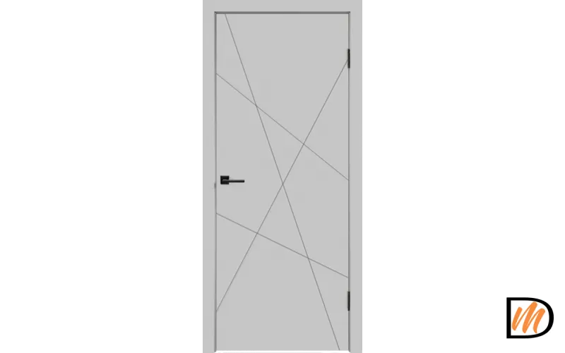 Дверное полотно Эмаль SCANDI S 900х2000 цвет Светло-серый Левое/Правое VD1000232