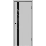 Дверное полотно Эмаль SCANDI 1 Z1 800х2000 цвет Светло-серый стекло Лакобель черное Левое/Правое VD1001695