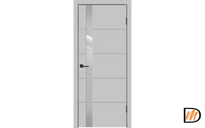 Дверное полотно Эмаль SCANDI F Z1 600х2000 цвет Светло-серый стекло Лакобель светло-серый Левое/Правое VD1002416