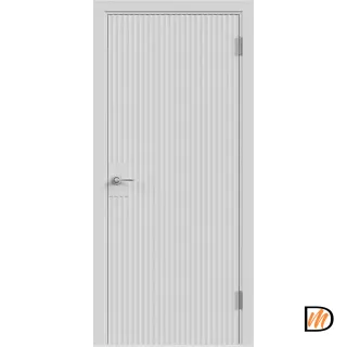 Дверное полотно Эмаль Scandi 3D 5 600х2000 цвет Светло-серый Левое/Правое VD1004064