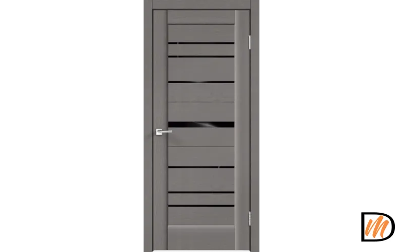 Дверное полотно SoftTouch SoftTouch PREMIER 20 700х2000 цвет Ясень грей структурный стекло Лакобель черное Левое/Правое VD1030337