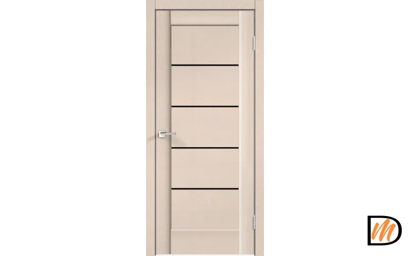 Дверное полотно SoftTouch SoftTouch PREMIER 1 700х2000 цвет Ясень капучино структурный стекло Лакобель черное Левое/Правое VD1035464