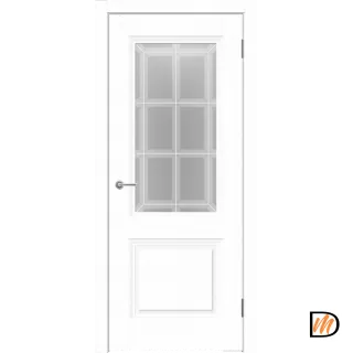 Дверное полотно SoftTouch ALTO 8 800х2000 цвет Ясень белый структурный стекло Английская Решетка Левое/Правое VD1035568